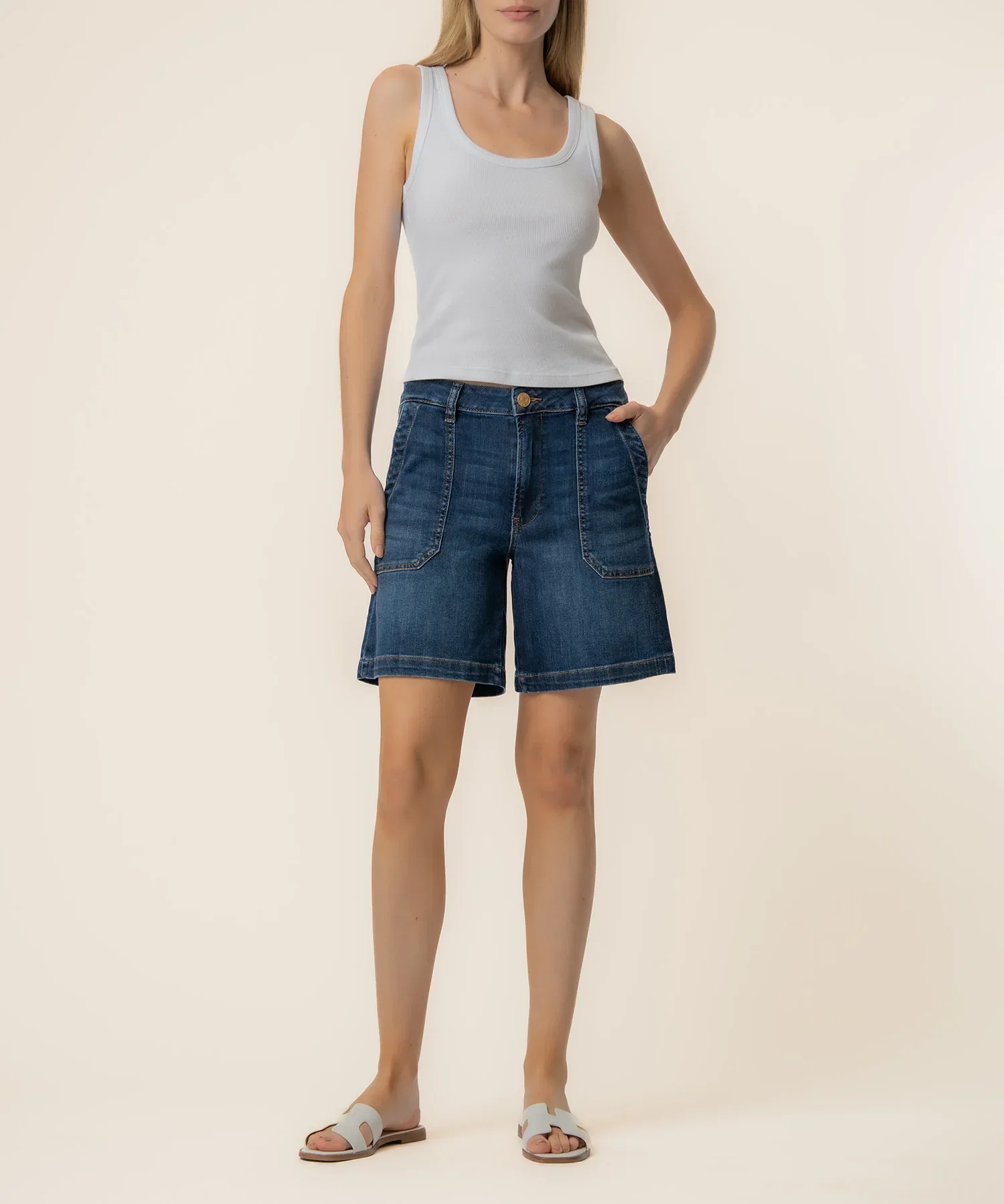Image of Hailey High Rise Bermuda Short, Exclusive in Comply Wash