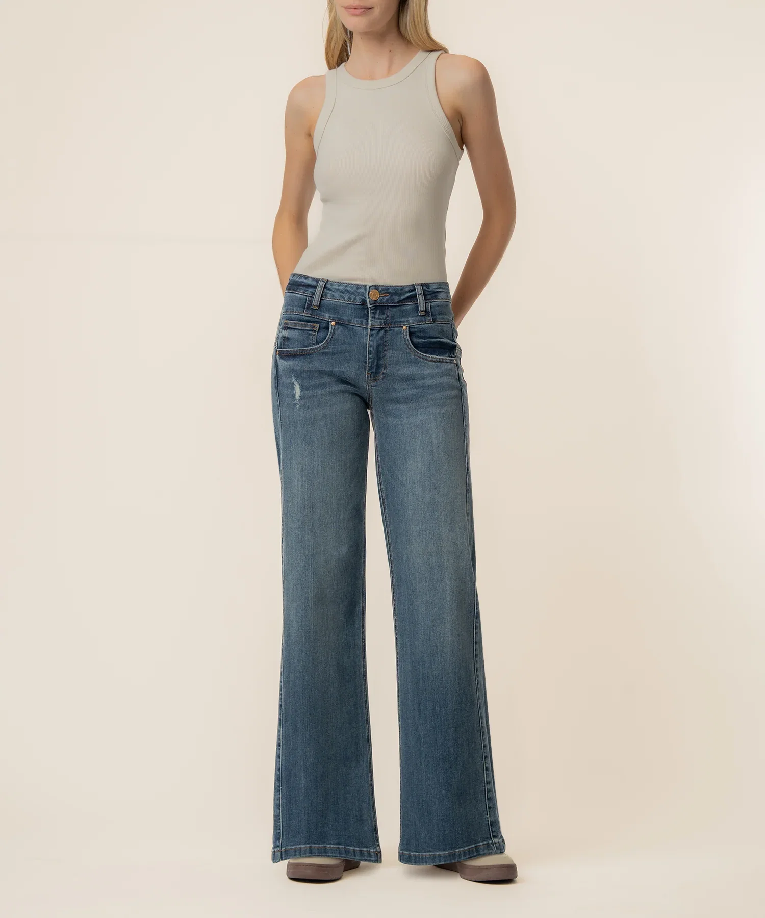 Image of Jean High Rise Wide Straight Leg in Instructive Wash, Exclusive