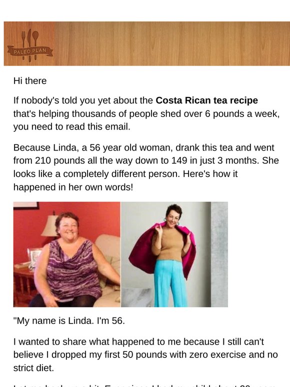 She dropped 61 lbs drinking TEA?