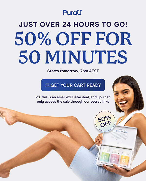 50% Off For 50 Minutes | Get Your Cart Ready