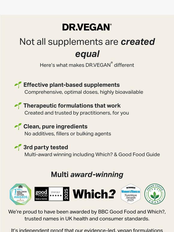 Not all supplements are created equal...