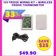 12V Fridge Wiring Kit + Wireless Fridge Thermometer