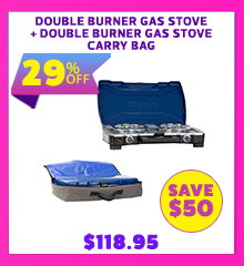 Double Burner Gas Stove + Double Burner Gas Stove Carry Bag