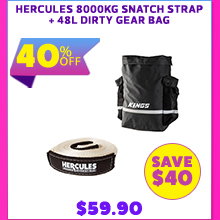 Hercules 8000kg Snatch Strap + 48L Dirty Gear Bag