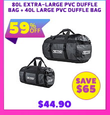 80L Extra-Large PVC Duffle Bag + 40L Large PVC Duffle Bag