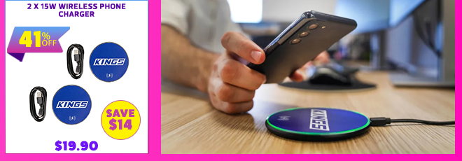 2 x 15W Wireless Phone Charger