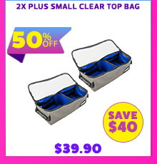 2x Plus Small Clear Top Bag