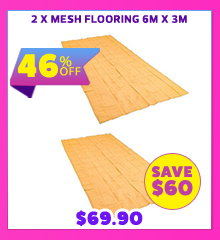 2 x Mesh Flooring 6m x 3m