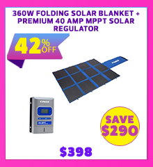 360W Folding Solar Blanket + Premium 40 Amp MPPT Solar Regulator