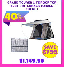 Grand Tourer Lite Roof Top Tent + Grand Tourer Alloy Rooftop Tent Internal Storage Pocket