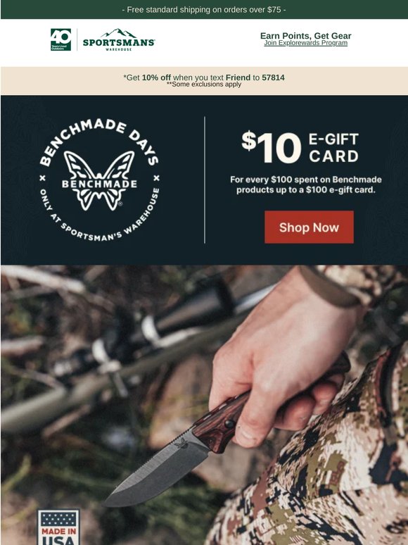 Still Time to Earn on Benchmade