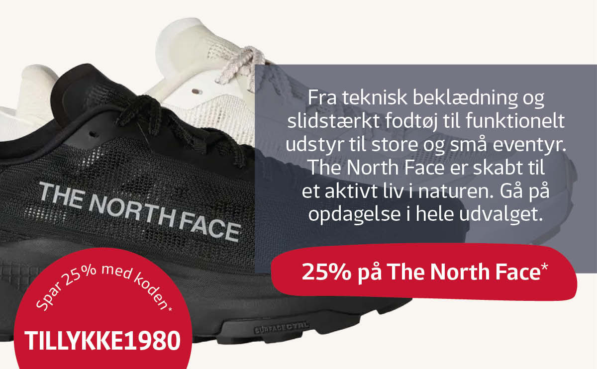 Spar 25 % på The North Face med rabatkoden tillykke1980