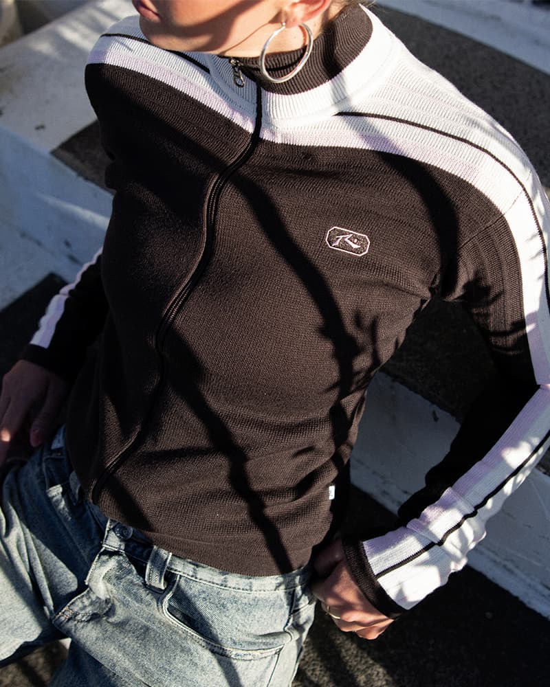 Daddy Gb Fitted Zip Through Knit