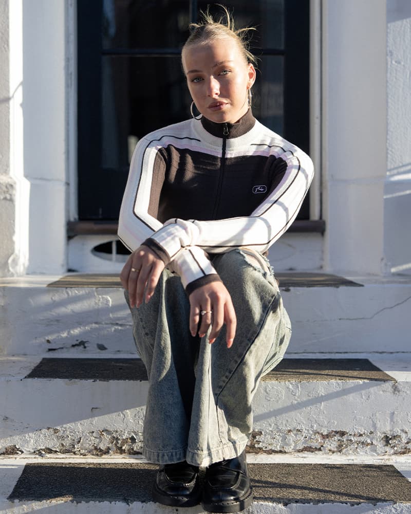 Daddy Gb Fitted Zip Through Knit