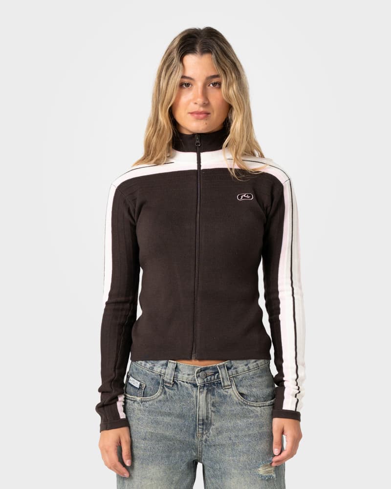 Daddy Gb Fitted Zip Through Knit