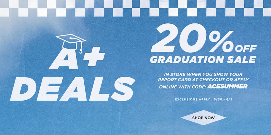 A+ Deals 20% Off Grad Sale : Code: ACESUMMER at checkout