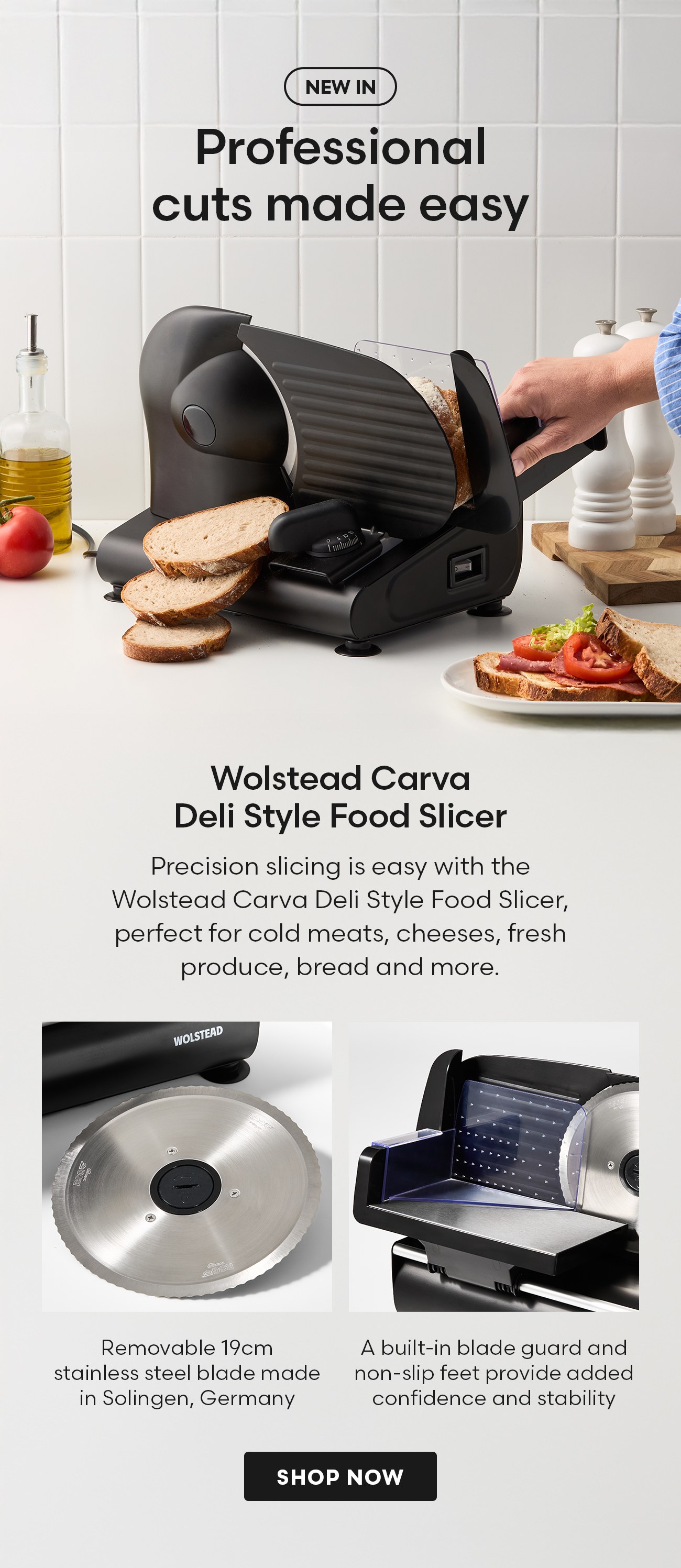 Wolstead Carva Deli Style Food Slicer