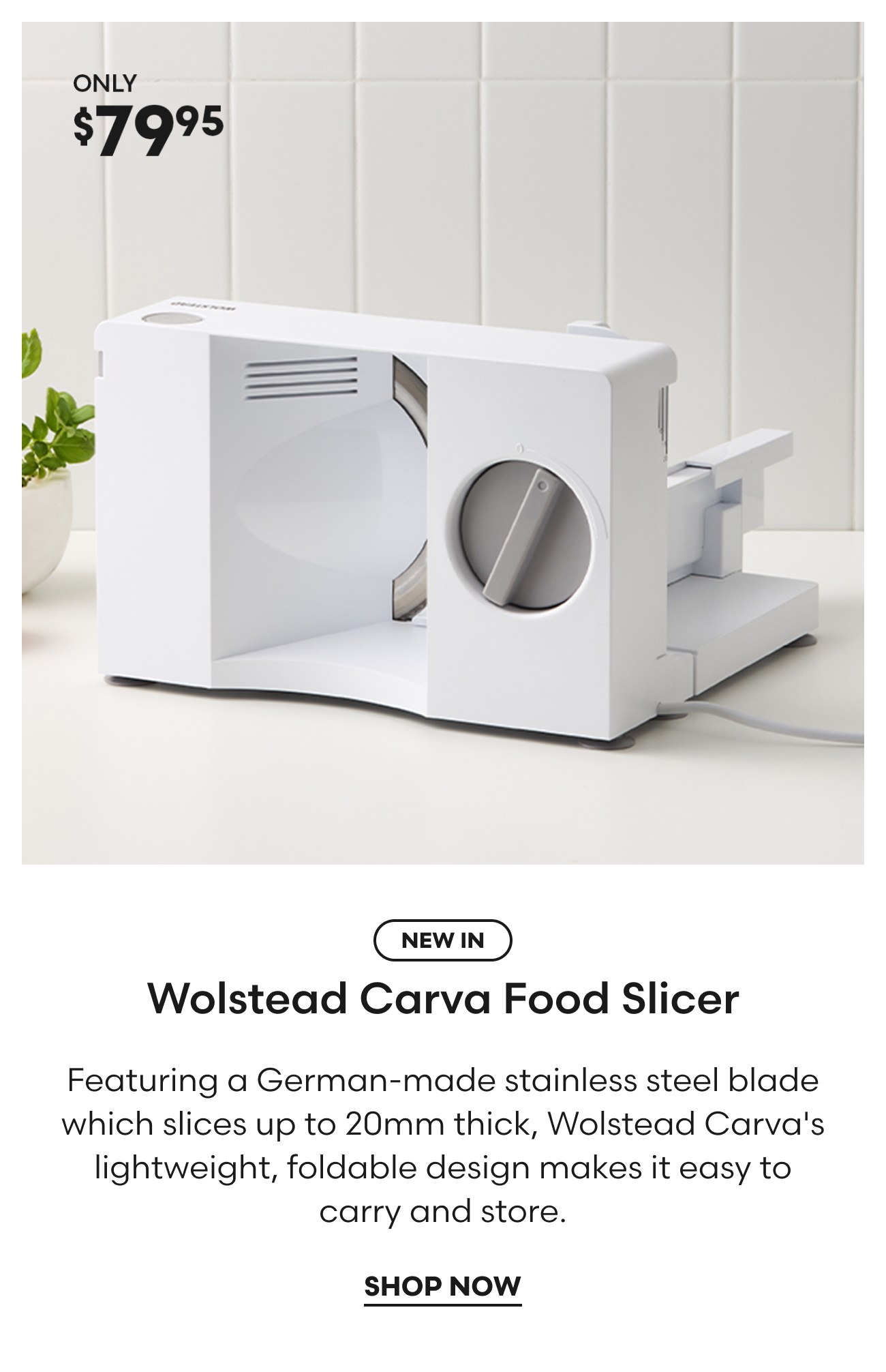 Wolstead Carva Food Slicer White