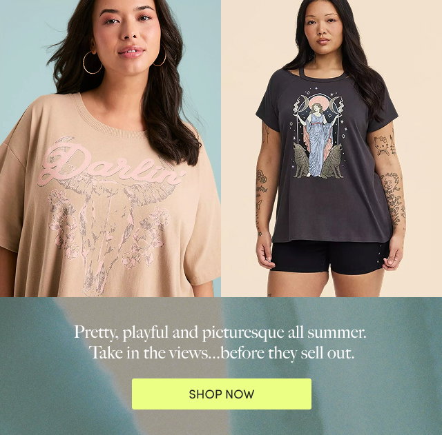 Pretty, playful and picturesque all summer. | Take in the views...before they sell out. | Shop Now >