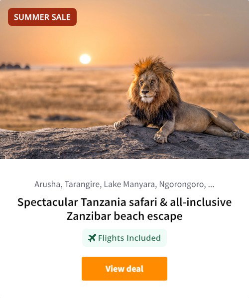 Spectacular Tanzania safari &amp; all-inclusive Zanzibar beach escape