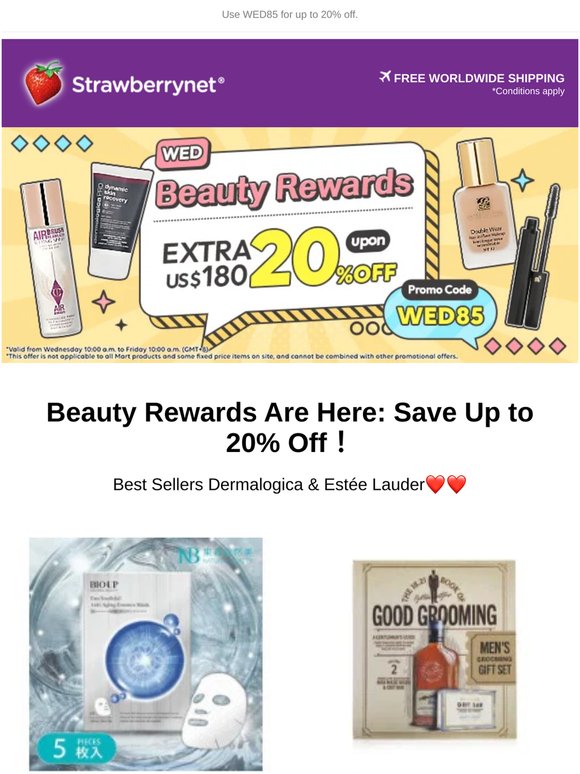 🎉Beauty Rewards Are Here: Save Up to 20% Off！ 
