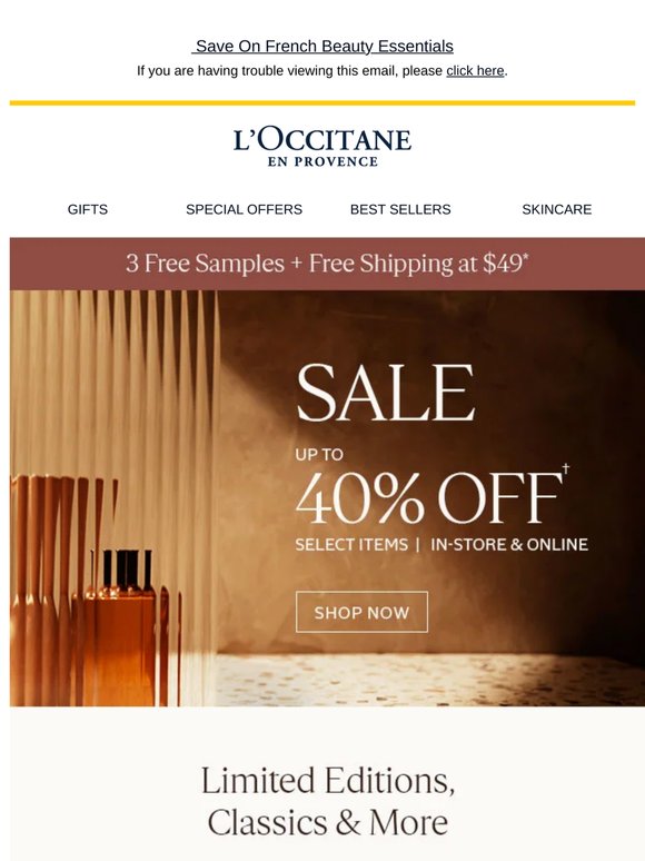Up to 40% Off Is On