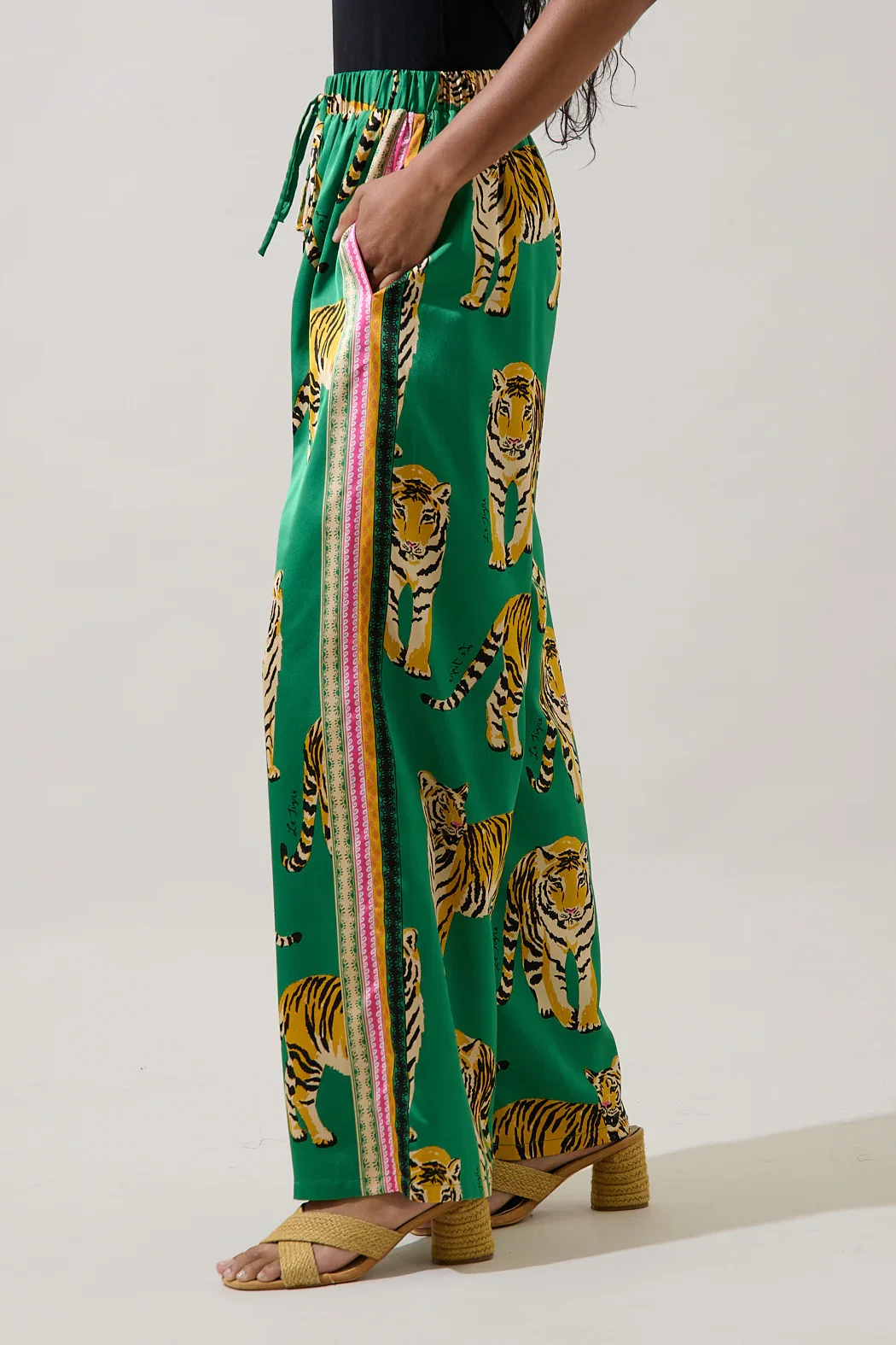 Image of Violda Tiger Wide Leg Pants