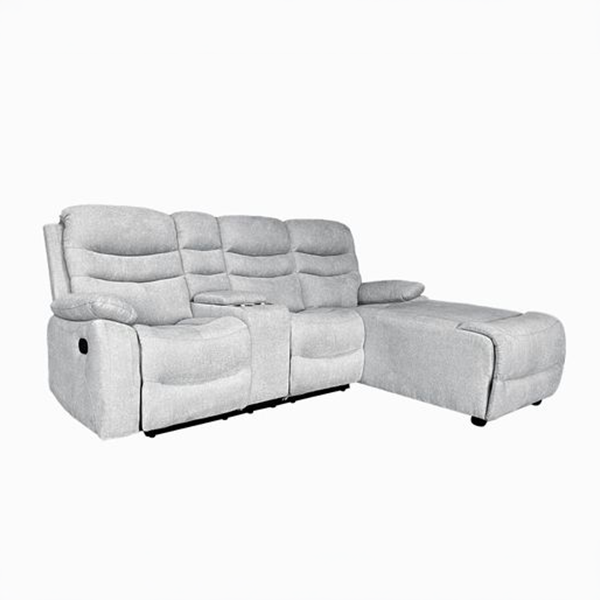 Relax-Ecksofa mit Funktionssesseln, ca. 237 x 179x 108 cm - Hellgrau