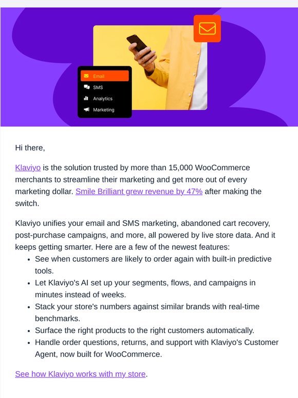 New from Klaviyo: predictive analytics, AI agents, and more for WooCommerce