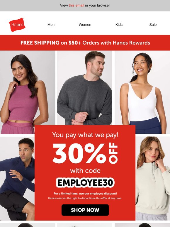 Use Our Employee Discount 😎