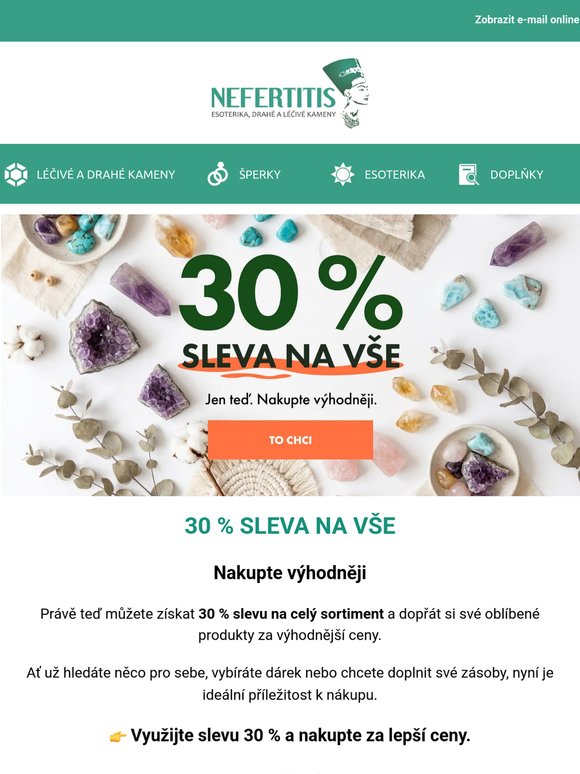 🔥 30 % sleva na vše – nakupte výhodněji