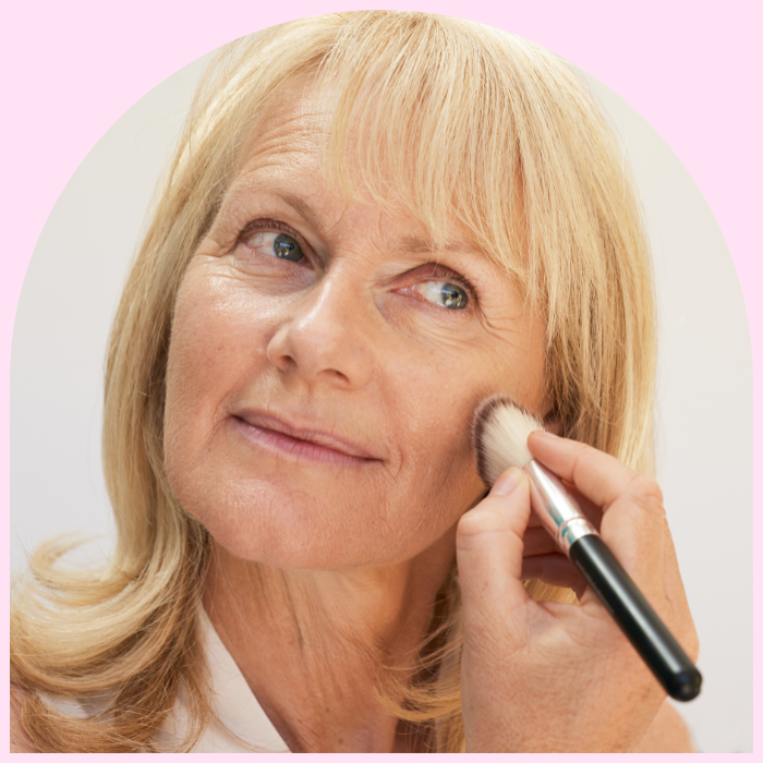 Apply a small amount with Brush 3 to even and smooth your skin tone