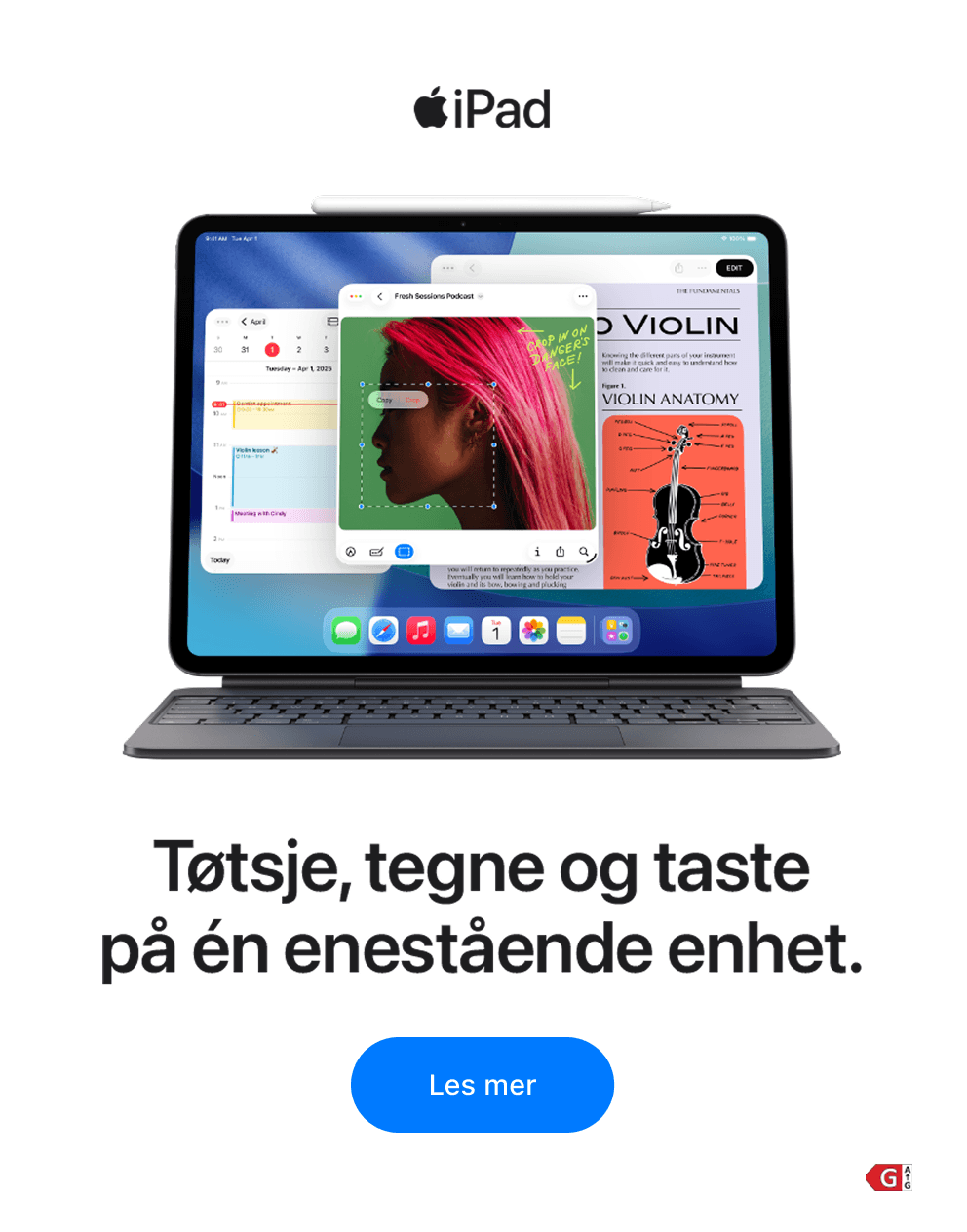 Tøtsje, tegne og taste på én enestående enhet. Klikk for å lese mer.