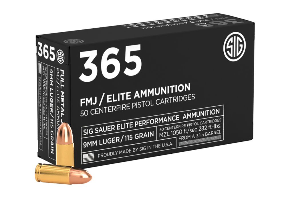 Image of 9MM, 115GR, Elite Ball, 365 FMJ