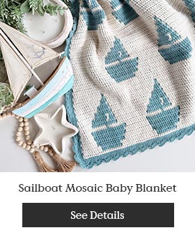 Sailboat Mosaic Baby Blanket