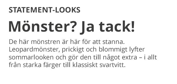 Mönster? Ja, tack!