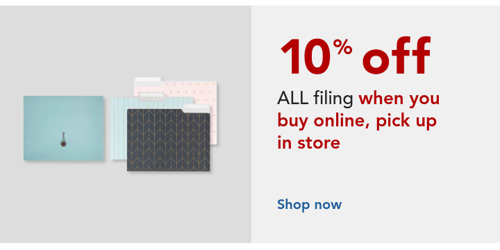 10% off filing when you buy online, pick up in store