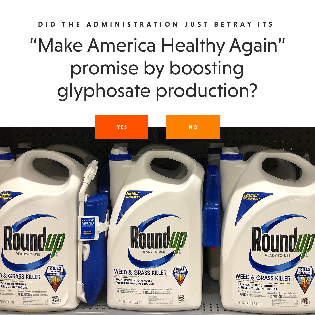 Boosting glyphosate production - TAKE SURVEY
