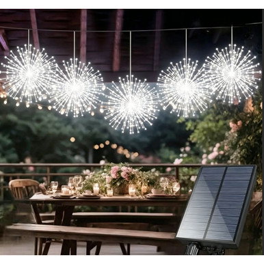 Solar Hanging Firework String Lights