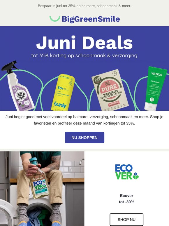 Shop onze voordelige juni deals 🌱
