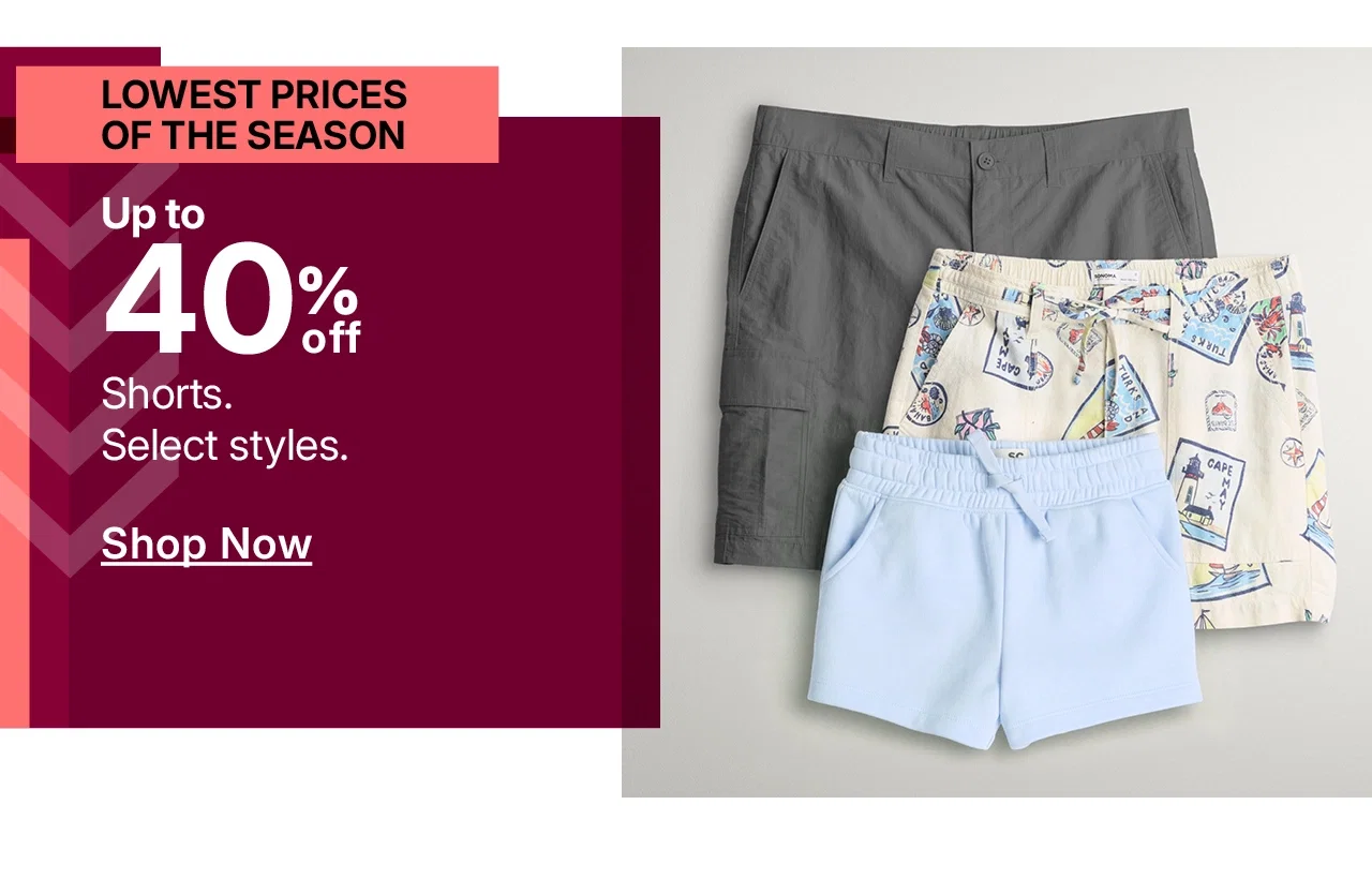 up to 40% off shorts