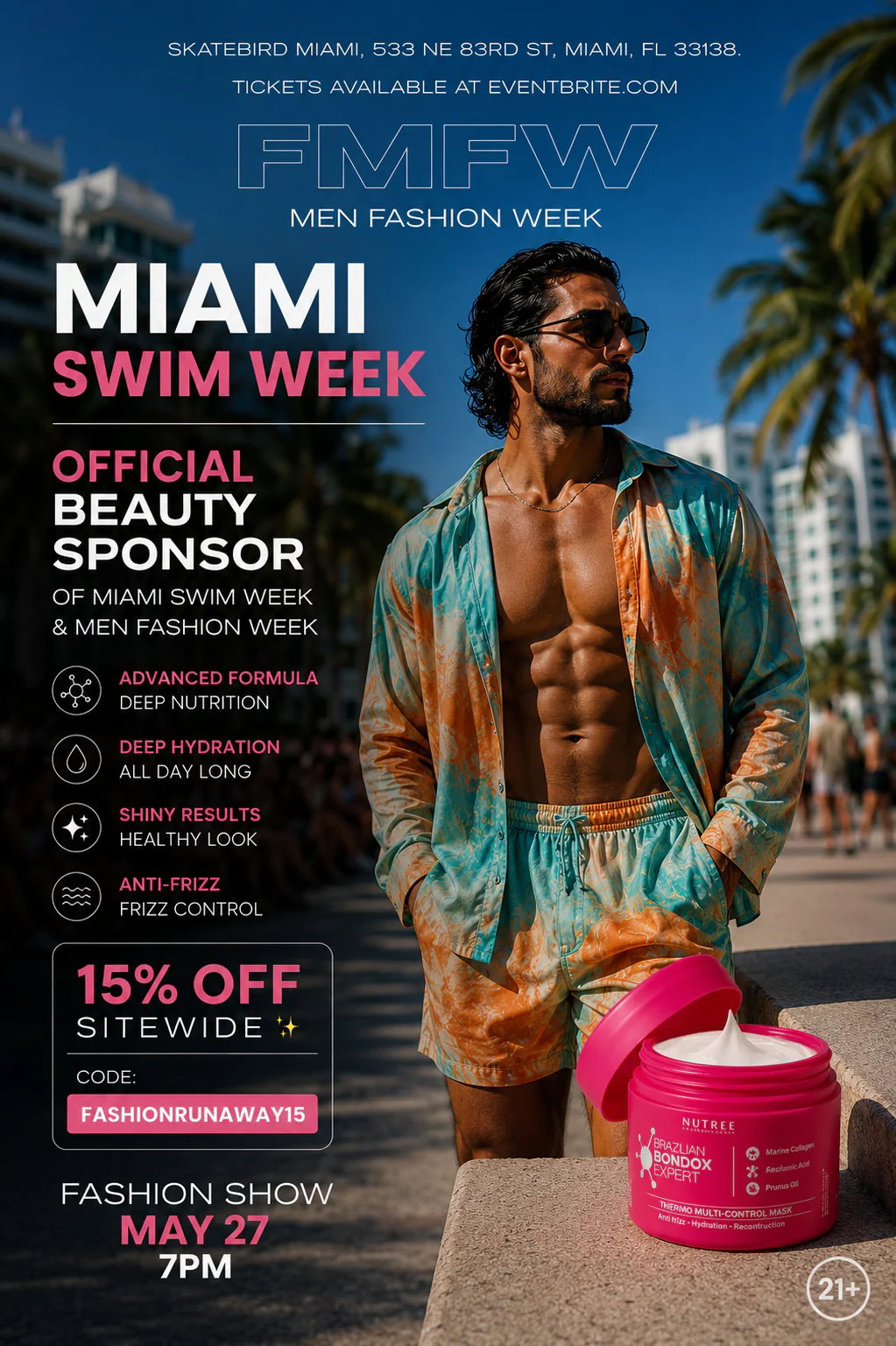 Florida Men's Fashion Week — Official Beauty Sponsor — 15% off with FASHIONRUNAWAY15