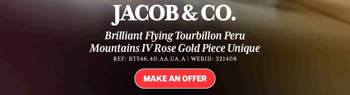 Shop now! Jacob & Co. Brilliant Flying Tourbillon Peru Mountains IV