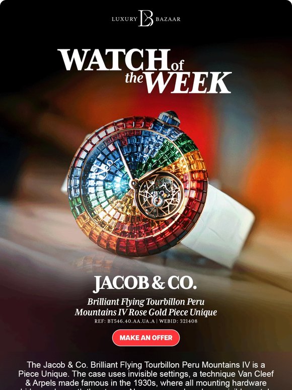 Jacob & Co. Peru Mountains IV. Rose gold. Piece Unique.