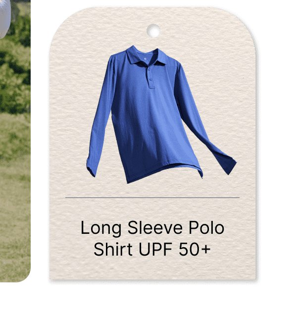 Men's Long Sleeve Polo Shirt UPF 50+