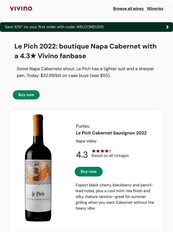 Napa Cab, Bordeaux-trained Purlieu Le Pich