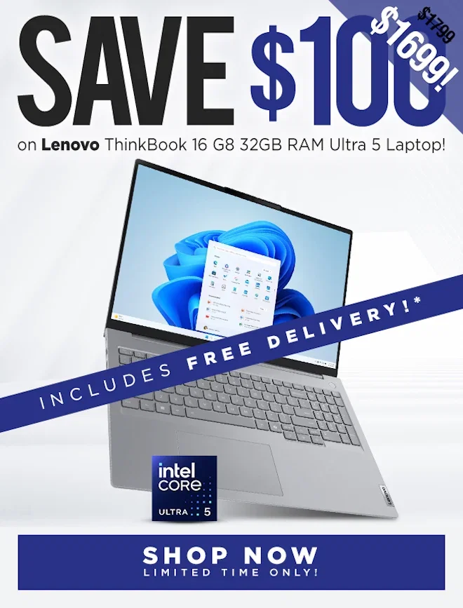 SAVE Lenovo ThinkBook 16 G8 IAL 16inch Ultra 5 32GB RAM 512GB SSD