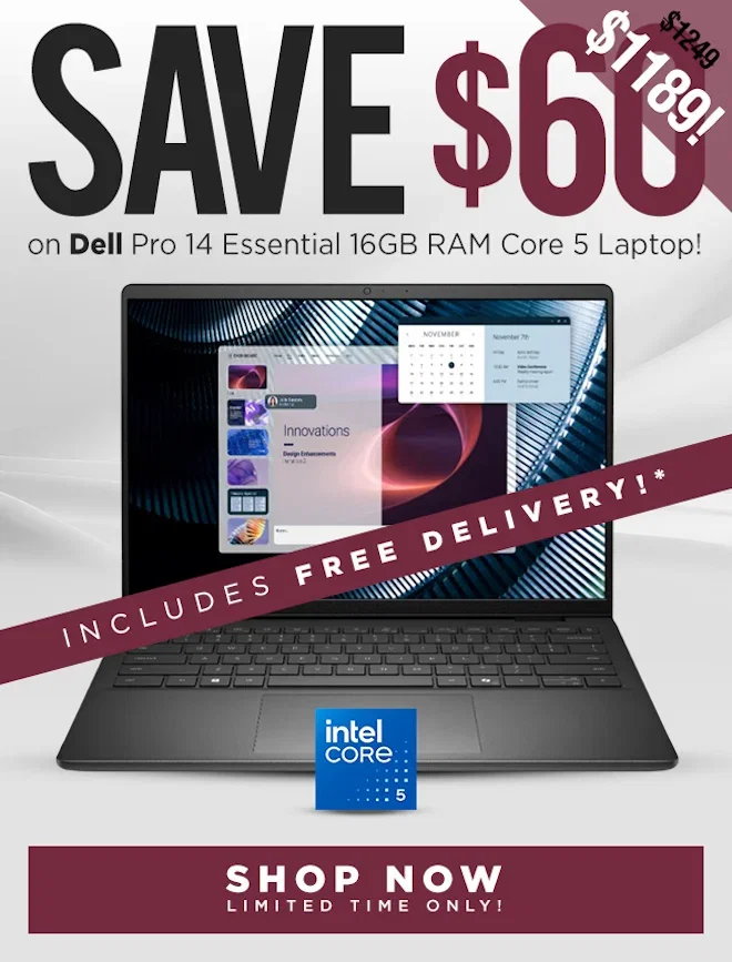 SAVE Dell Pro 14 Essential PV14250C 14inch Core 5 16GB RAM 1TB SSD
