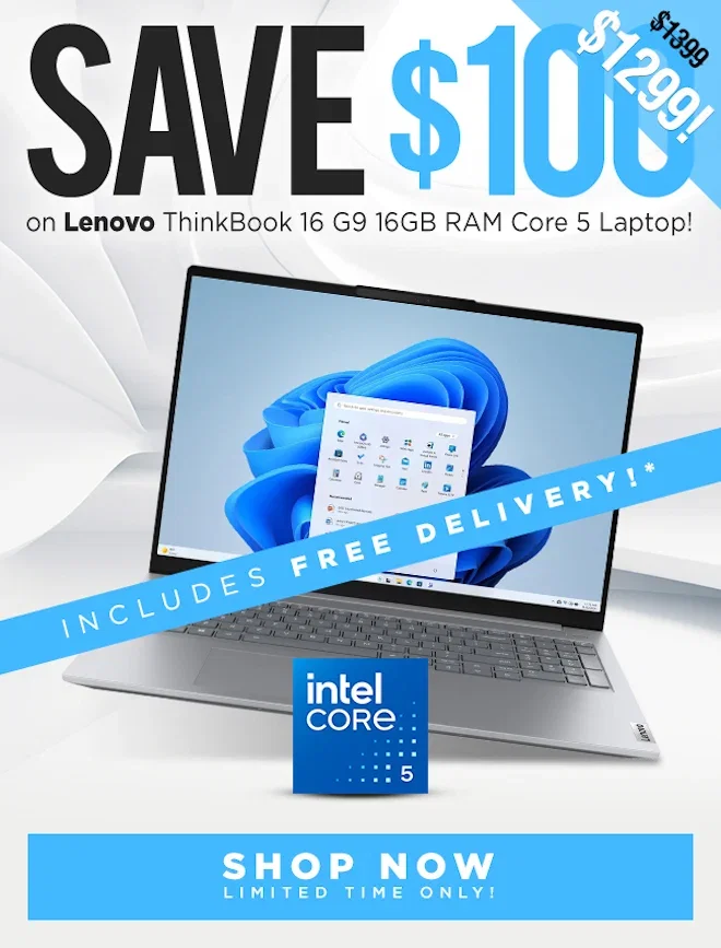 SAVE Lenovo ThinkBook 16 G9 16inch Core 5 16GB RAM 512GB SSD