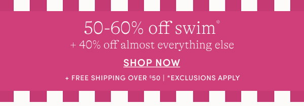 50%-60% off swim